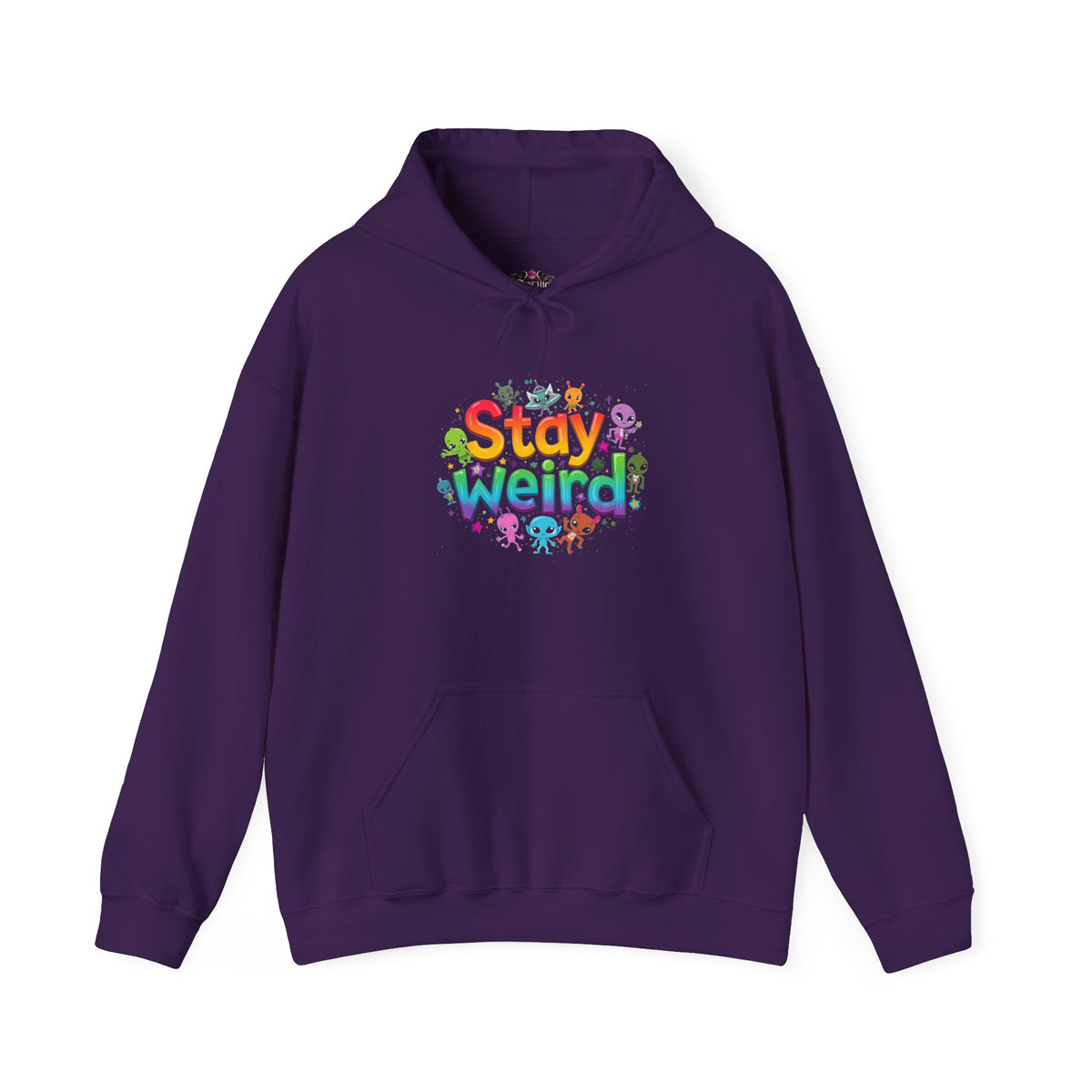 Stay Weird Hoodie — Colorful Rainbow Graphic Pullover