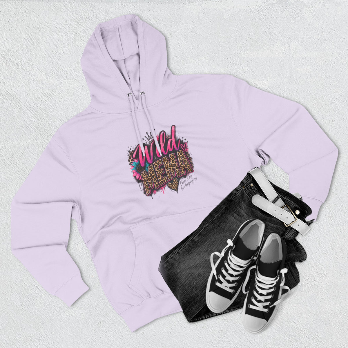 Wild Heart MEMA Leopard Print Hoodie — Women’s Trendy Graphic Pullover