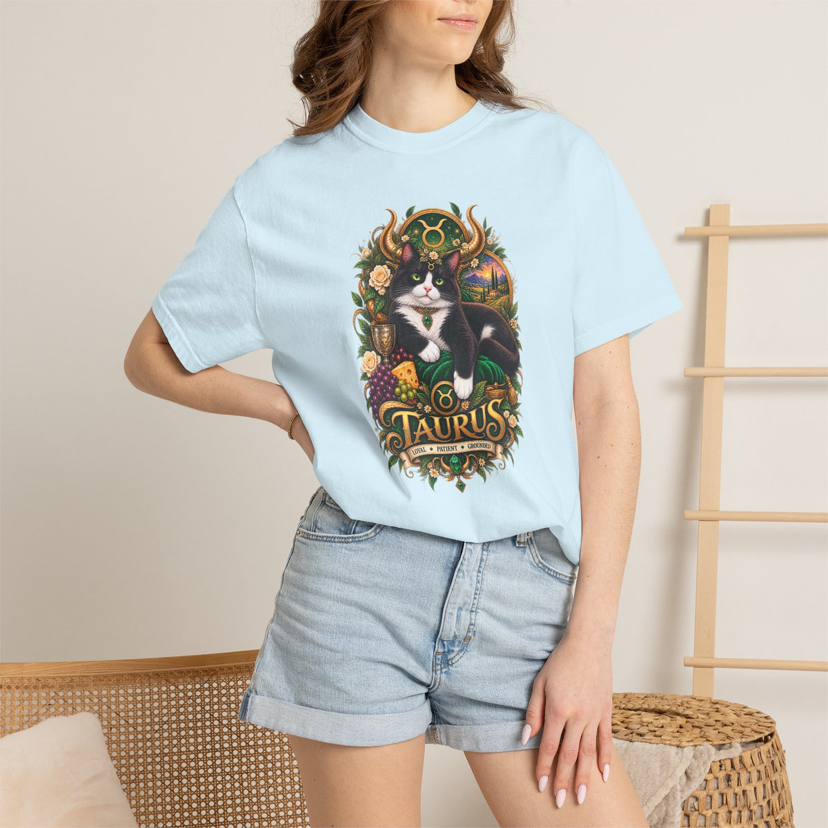 Taurus Tuxedo Cat Zodiac T-Shirt — Astrological Taurus Graphic Tee
