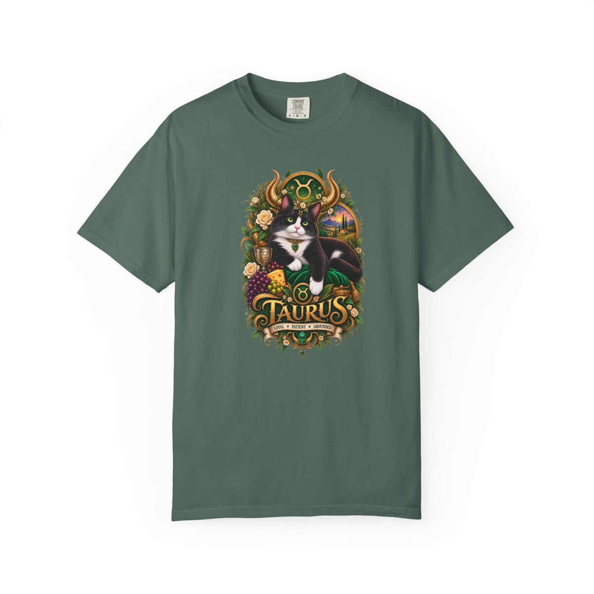 Taurus Tuxedo Cat Zodiac T-Shirt — Astrological Taurus Graphic Tee
