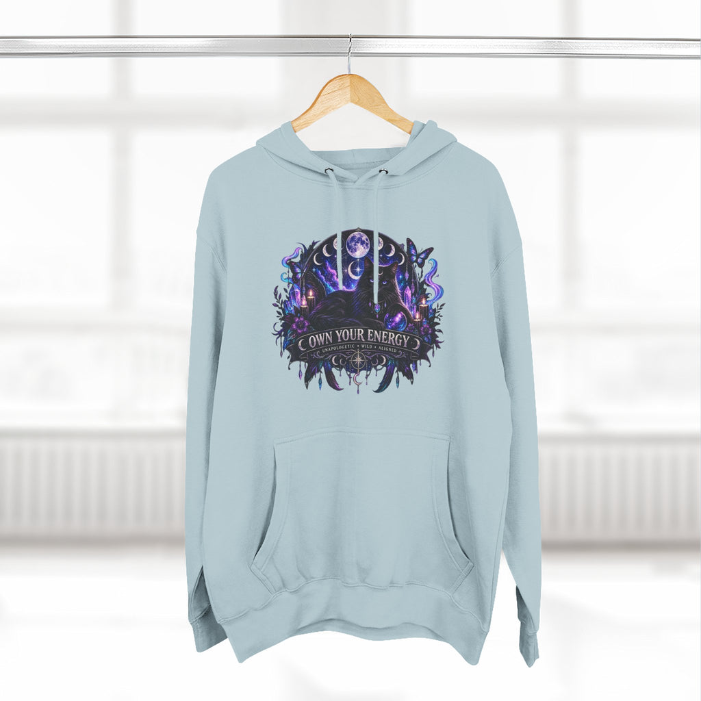 Mystical Black Cat Fleece Hoodie