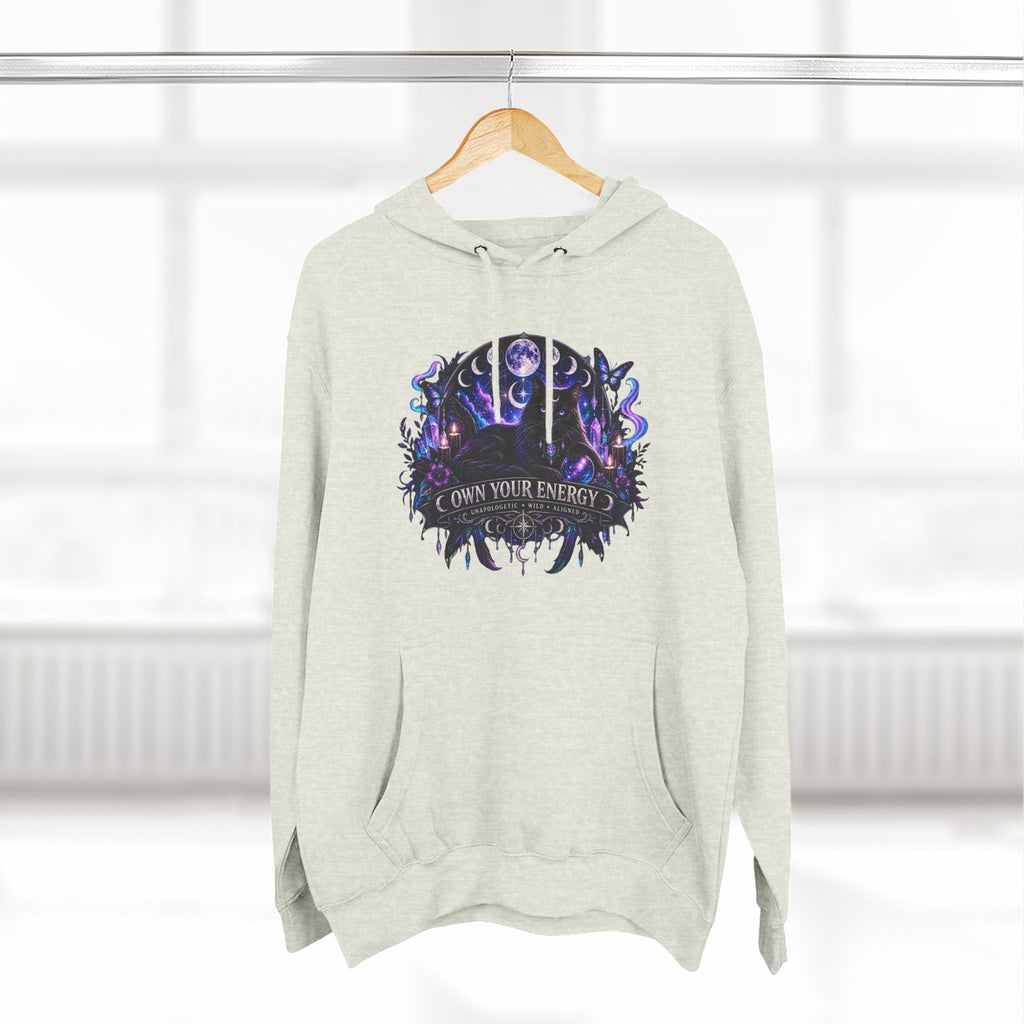 Mystical Black Cat Fleece Hoodie
