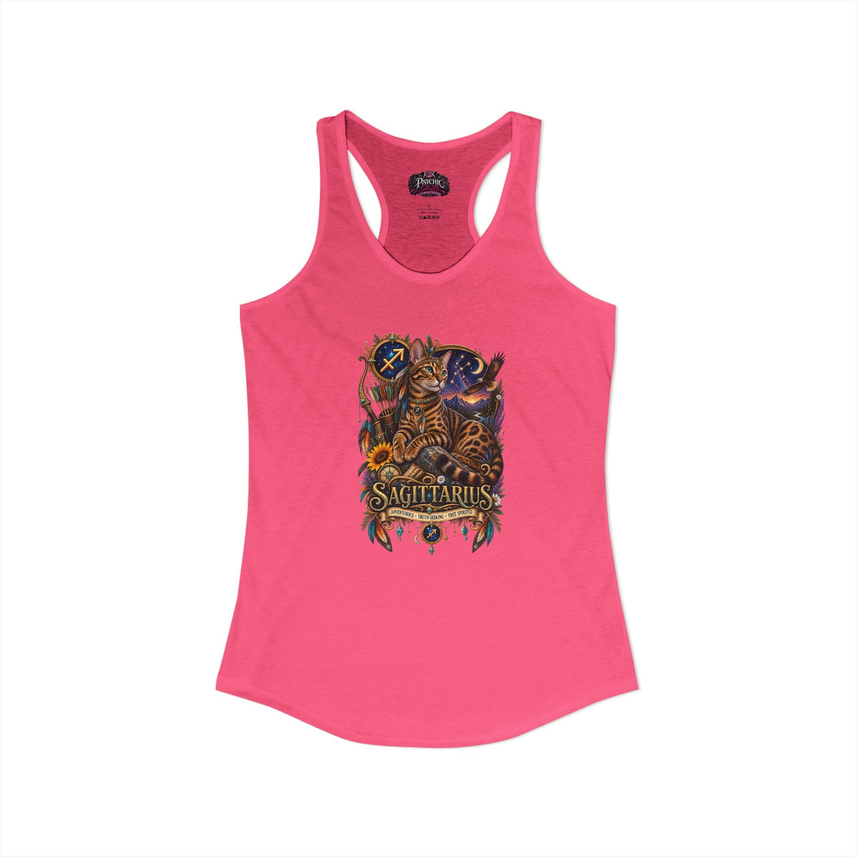 Sagittarius Bengal Cat Zodiac Tank- Celestial Astrology Cat Lover Tank