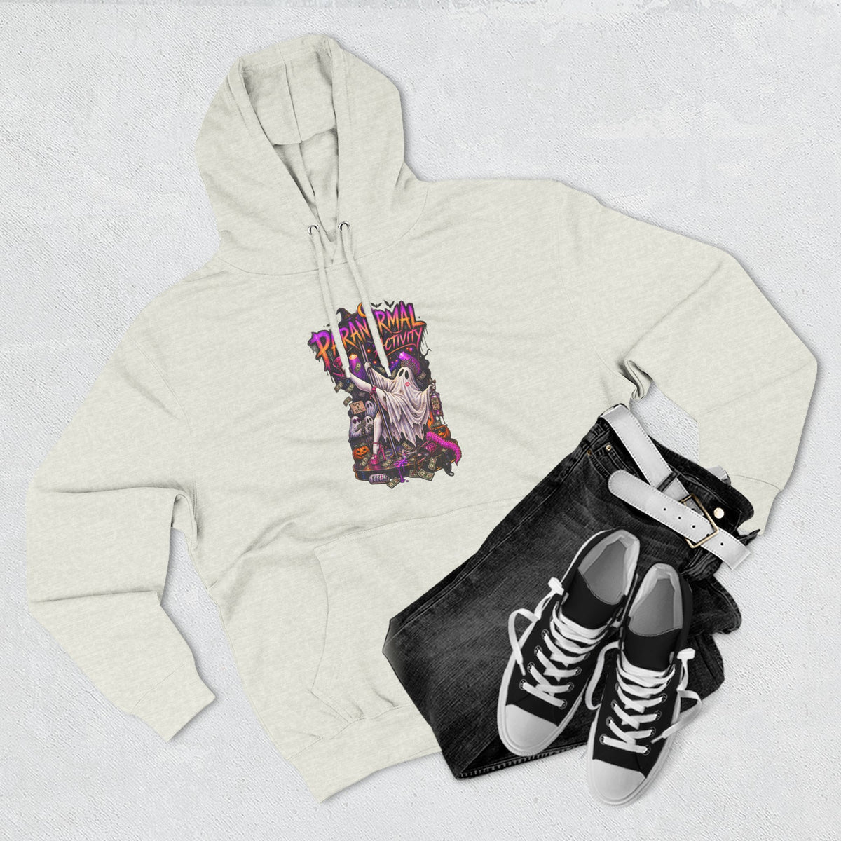 Paranormal Activity Ghost Pole Dancing — Retro Halloween Graphic Pullover