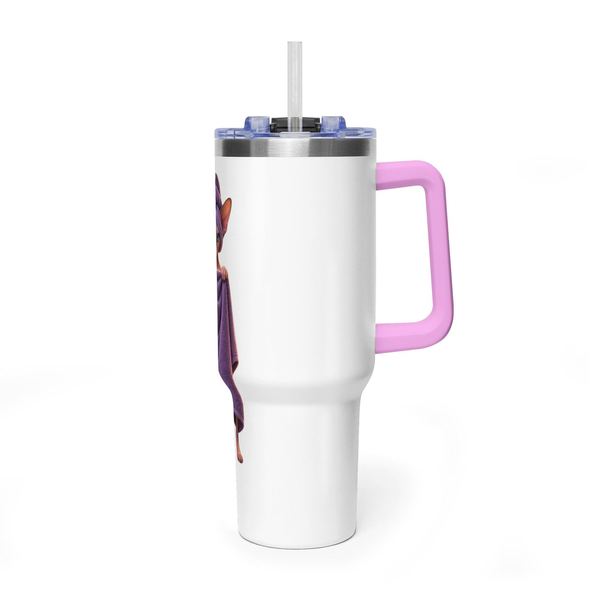 40oz Sphinx Cat Spa Tumbler — Sphynx With Towel Insulated Travel Mug