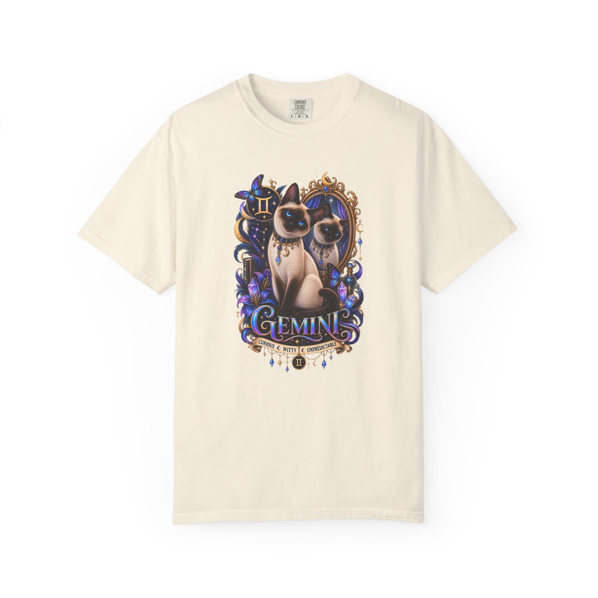 Gemini Siamese Zodiac Cats T-Shirt — Siamese Twin Astrology Tee