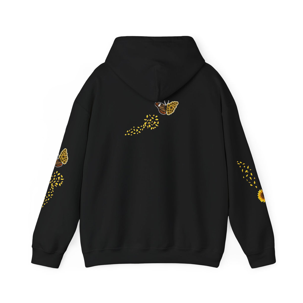 Sunflower Kitten Hoodie | Cute Cat, Sunflower Sleeve Design
