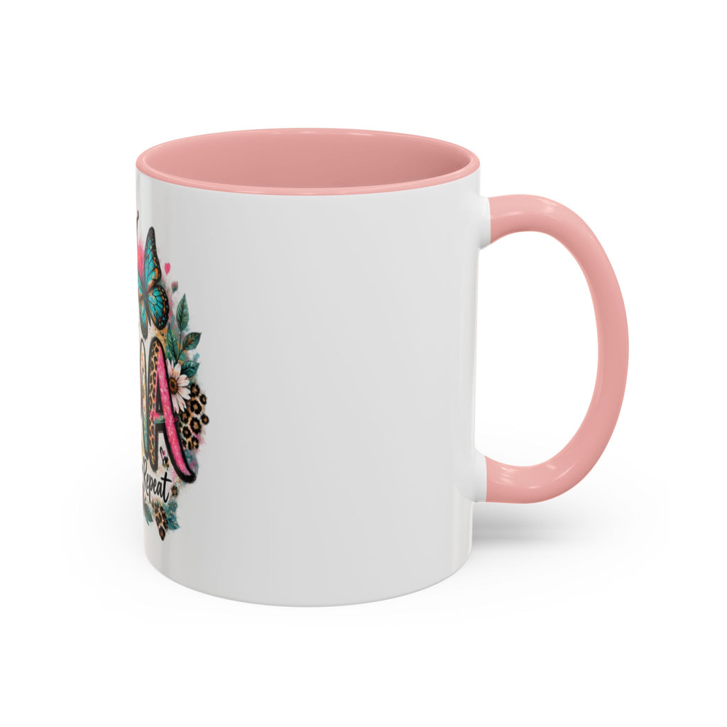 Mema Floral Accent Coffee Mug – 'Mema' Crown, Butterflies & Sunshine Design (11/15 oz)