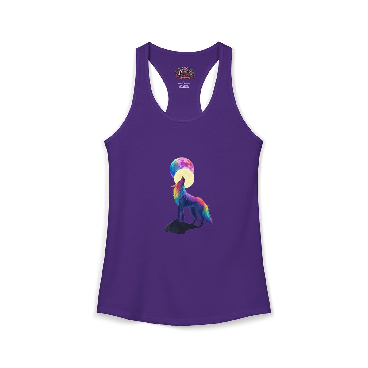Rainbow Wolf Tank Top | Women's Racerback