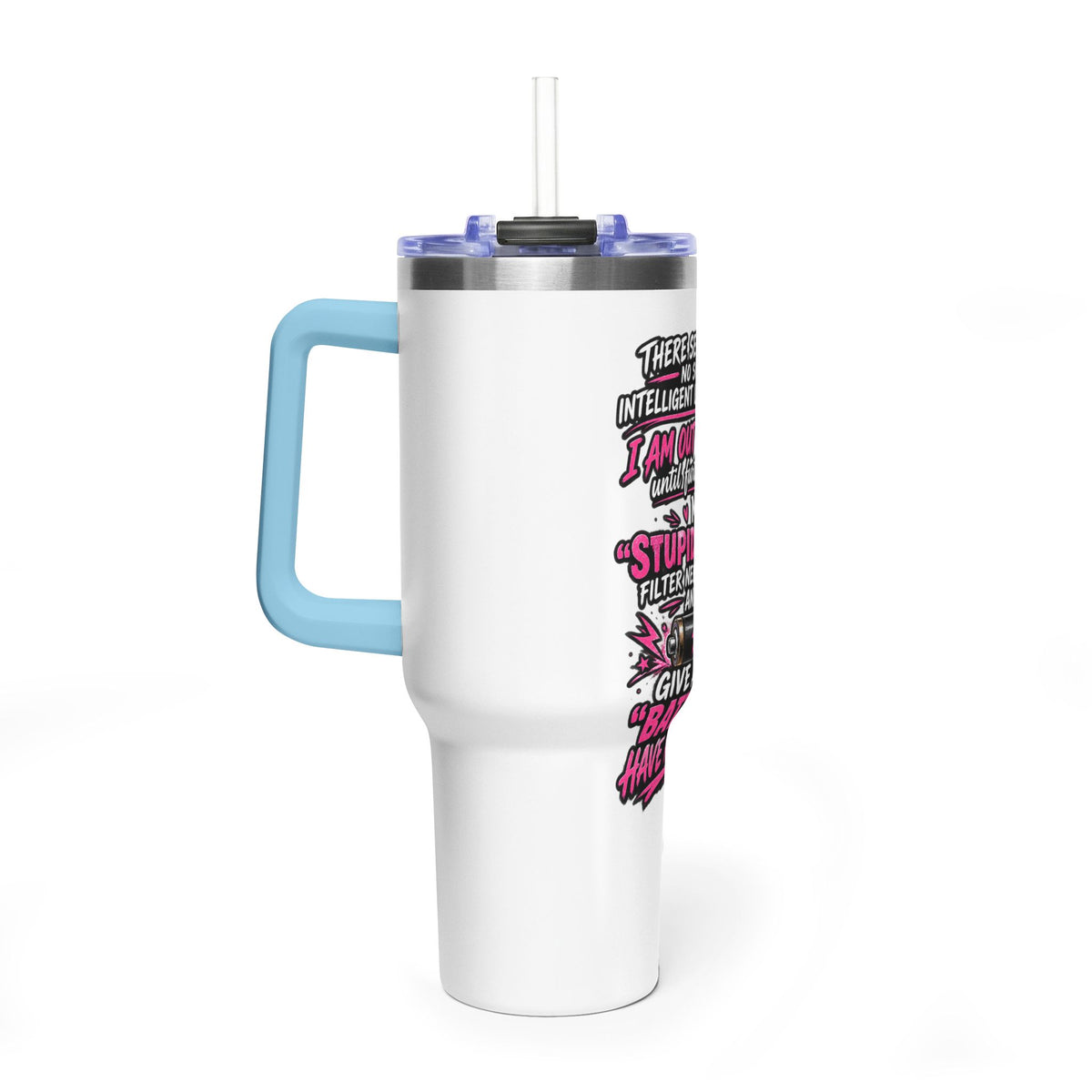 40oz Thermal Tumbler – Funny "Out of Order" Battery Joke Travel Mug