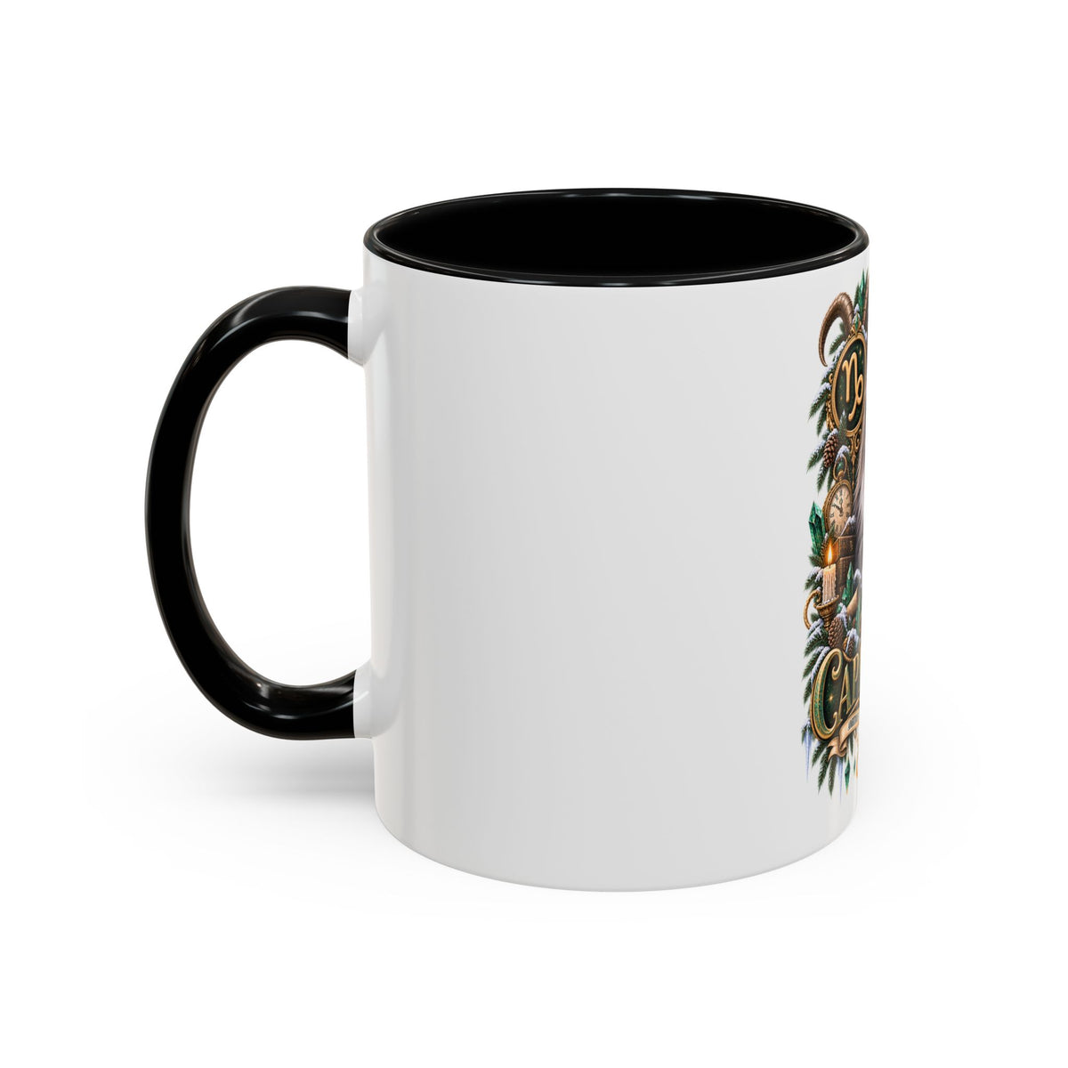 Capricorn Norwegian Forest Zodiac Cat Accent Coffee Mug – Astrology Cat Gift (11/15 oz)