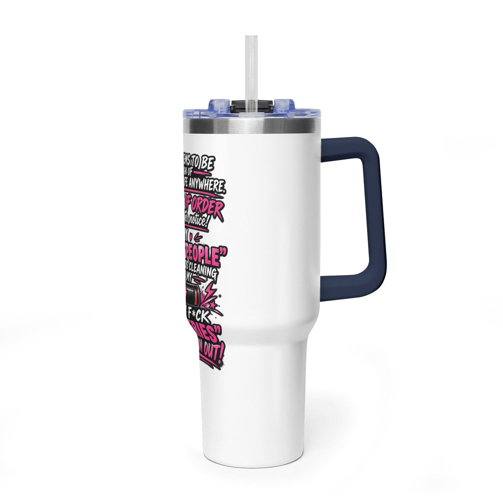 40oz Thermal Tumbler – Funny "Out of Order" Battery Joke Travel Mug