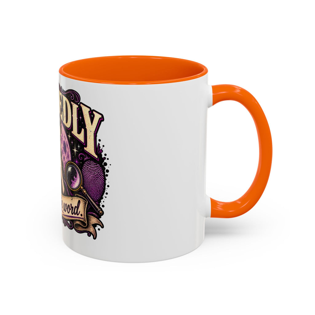 Allegedly Coffee Mug — Retro Pinup Mystery Design