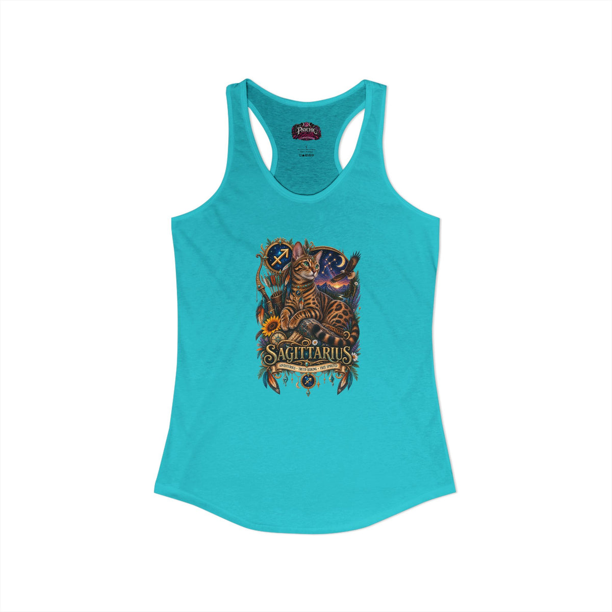 Sagittarius Bengal Cat Zodiac Tank- Celestial Astrology Cat Lover Tank