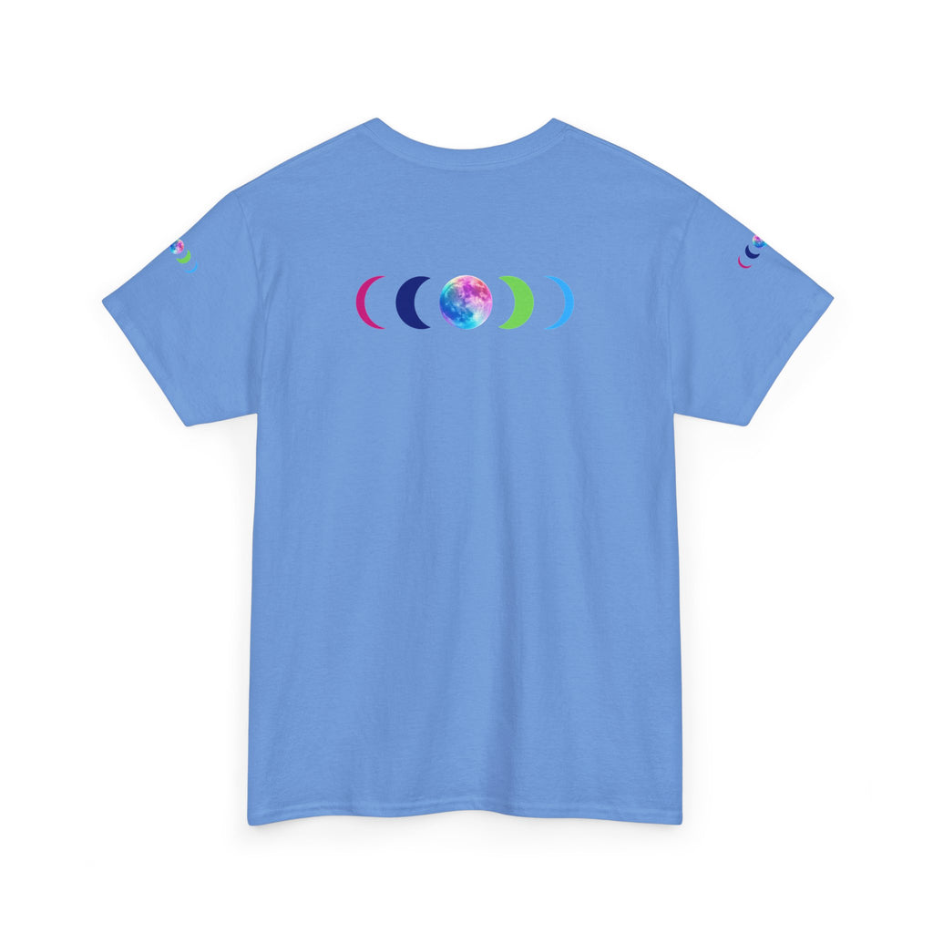 Wolf Moon T‑Shirt — Rainbow Celestial Wolf Graphic Tee