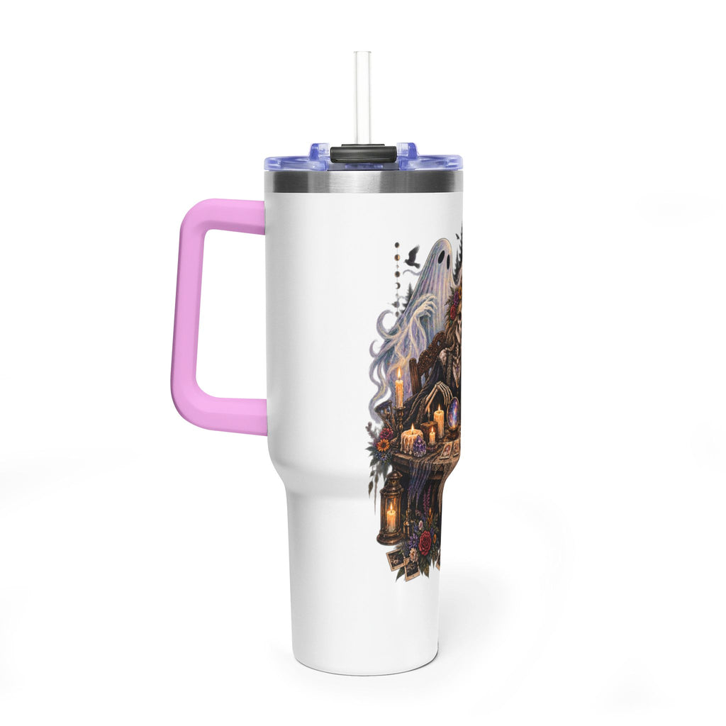 40oz Halloween Witch & Ghost Tumbler – Spooky Cottage Thermal Travel Mug