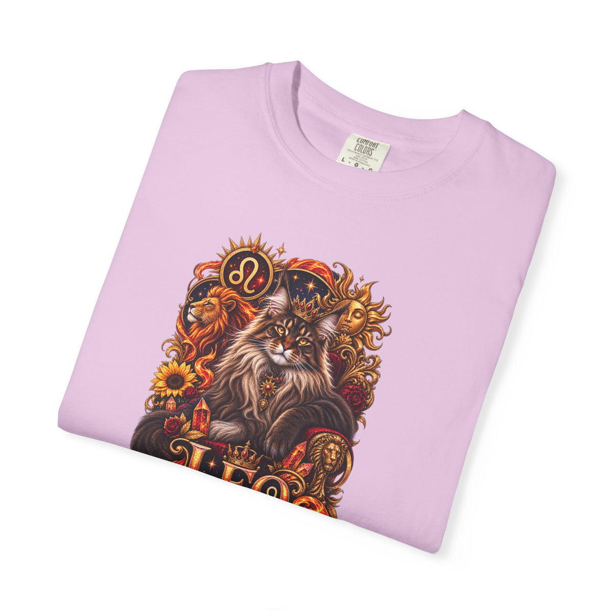 Leo Zodiac Cats T-Shirt — Maine coon Astrology Tee
