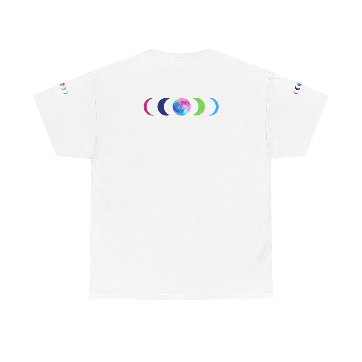 Wolf Moon T‑Shirt — Rainbow Celestial Wolf Graphic Tee