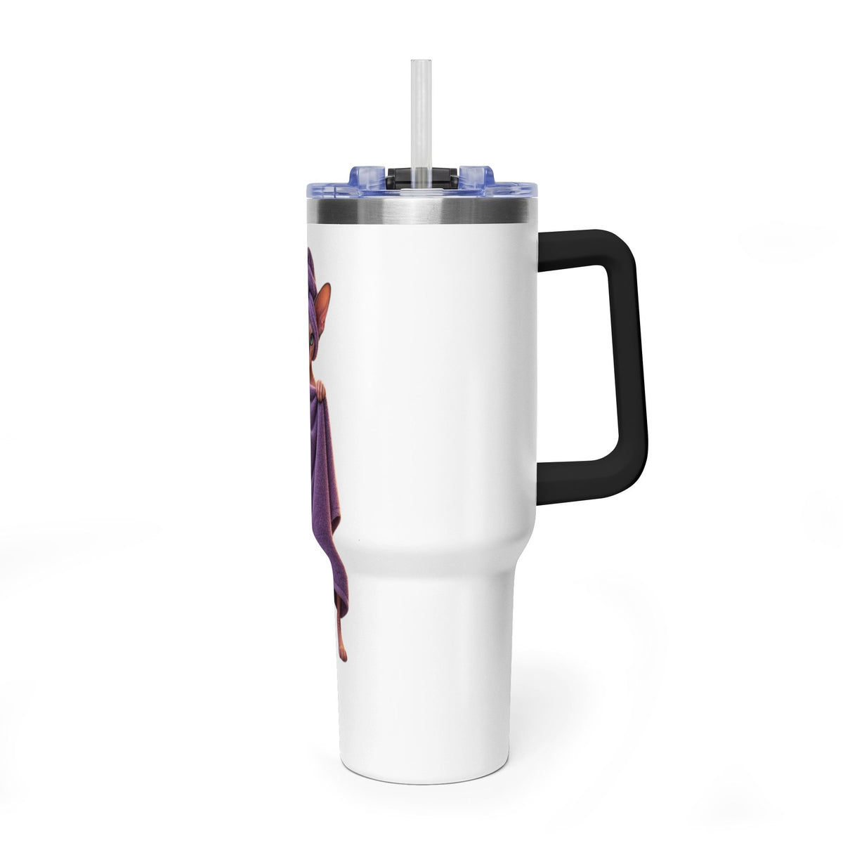 40oz Sphinx Cat Spa Tumbler — Sphynx With Towel Insulated Travel Mug