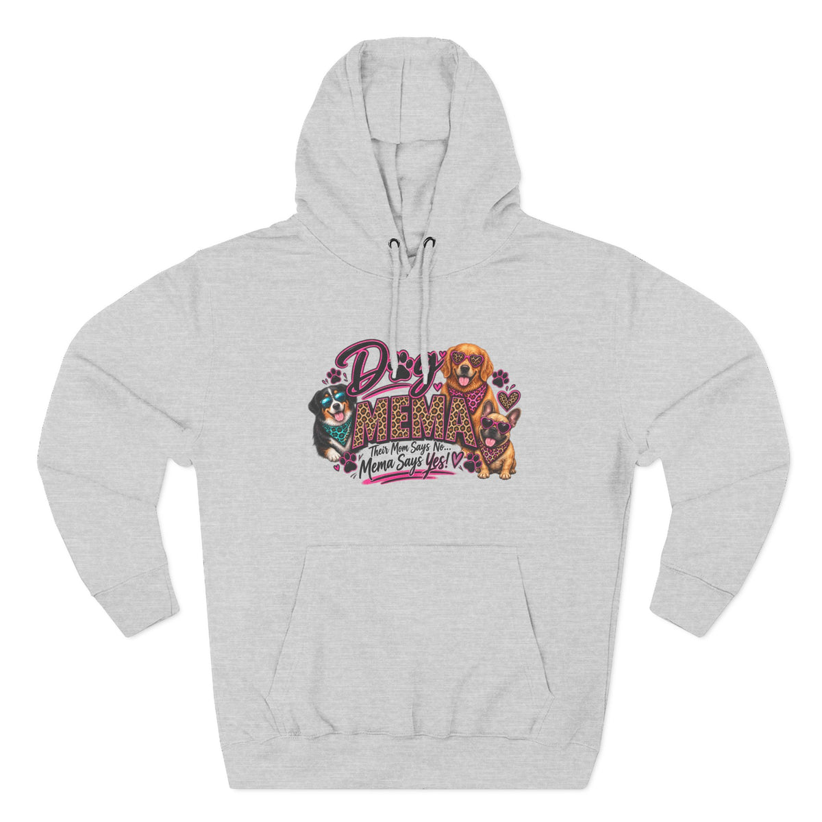 Dog Mema Hoodie — Cute Paw Print Graphic Pullover for Grandma Dog lovers