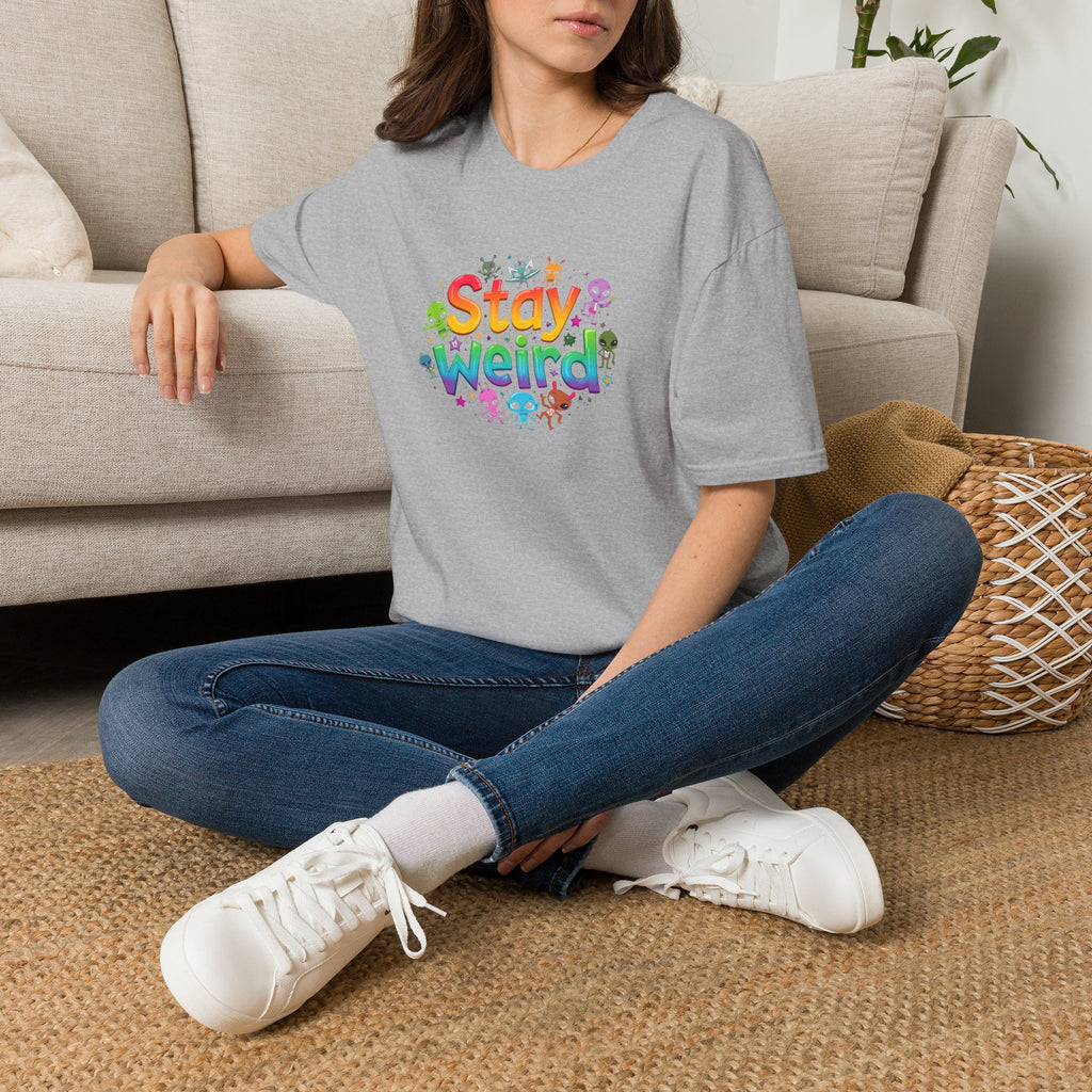 Stay Weird T-Shirt — Colorful Cute Alien Graphic Tee
