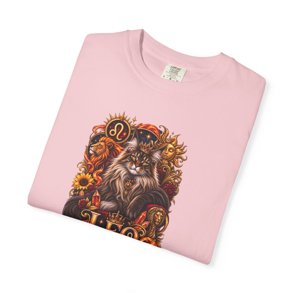 Leo Zodiac Cats T-Shirt — Maine coon Astrology Tee