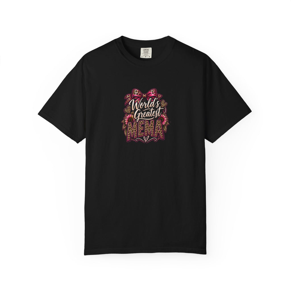 T-Shirt — "World's Greatest Mama" Floral Graphic Tee