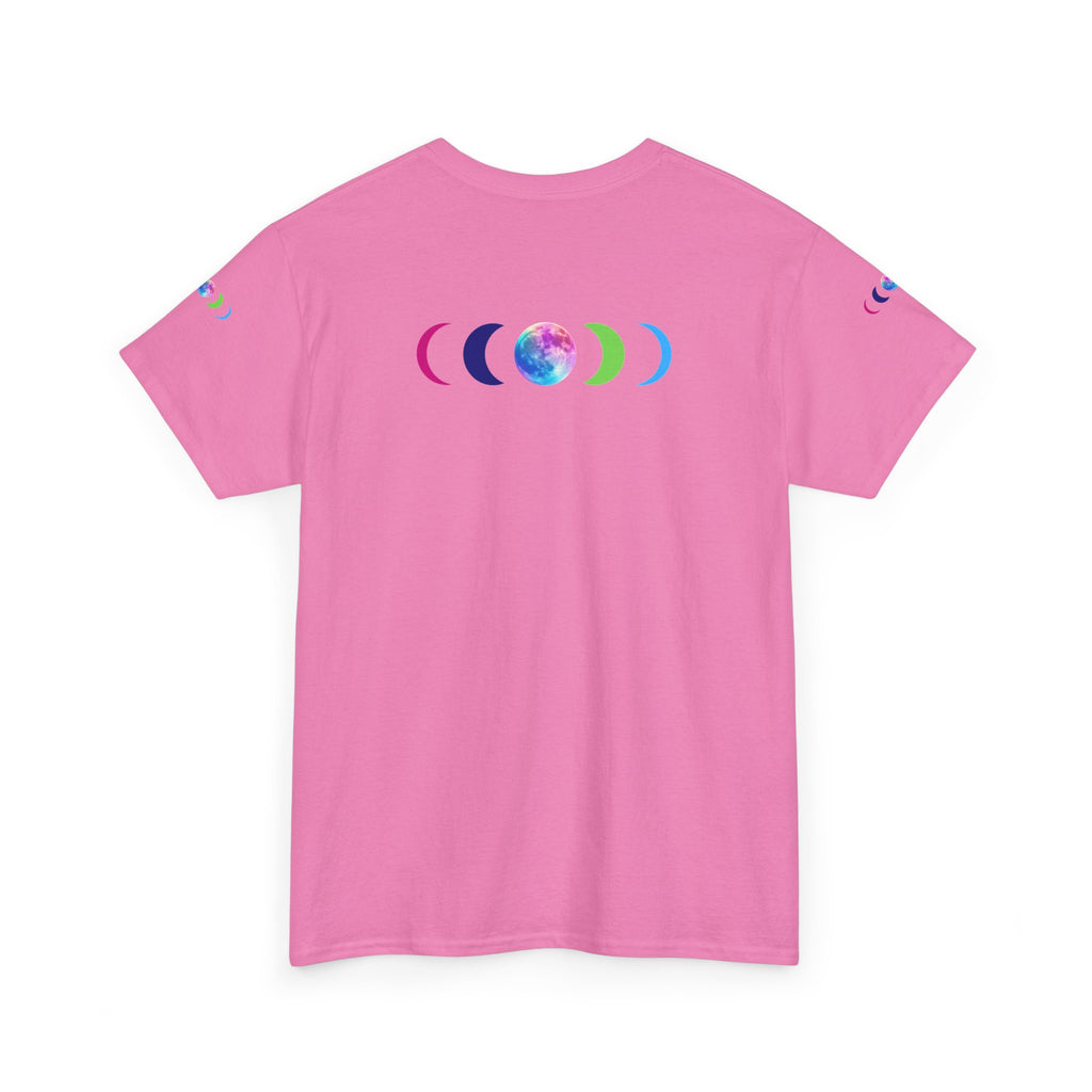 Wolf Moon T‑Shirt — Rainbow Celestial Wolf Graphic Tee
