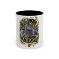 Virgo Russian Blue Cat Accent Coffee Mug — Zodiac Astrology Horoscope Gift (11/15 oz)