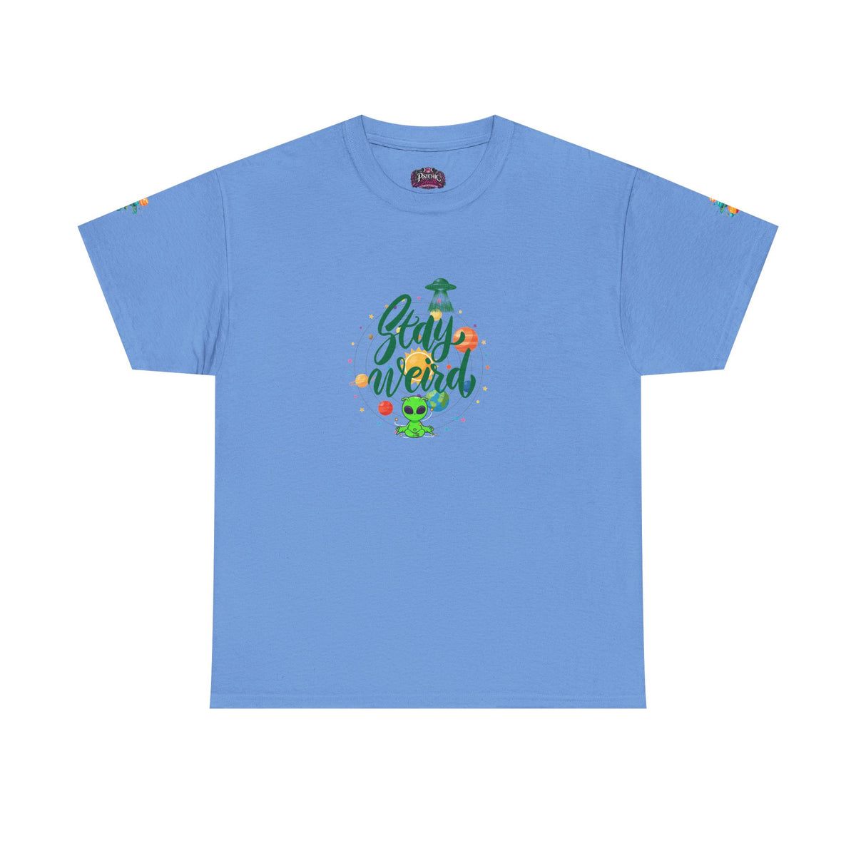 T-Shirt - 'Stay Weird' Cute Alien Space Graphic Tee (Playful, Casual Gift)