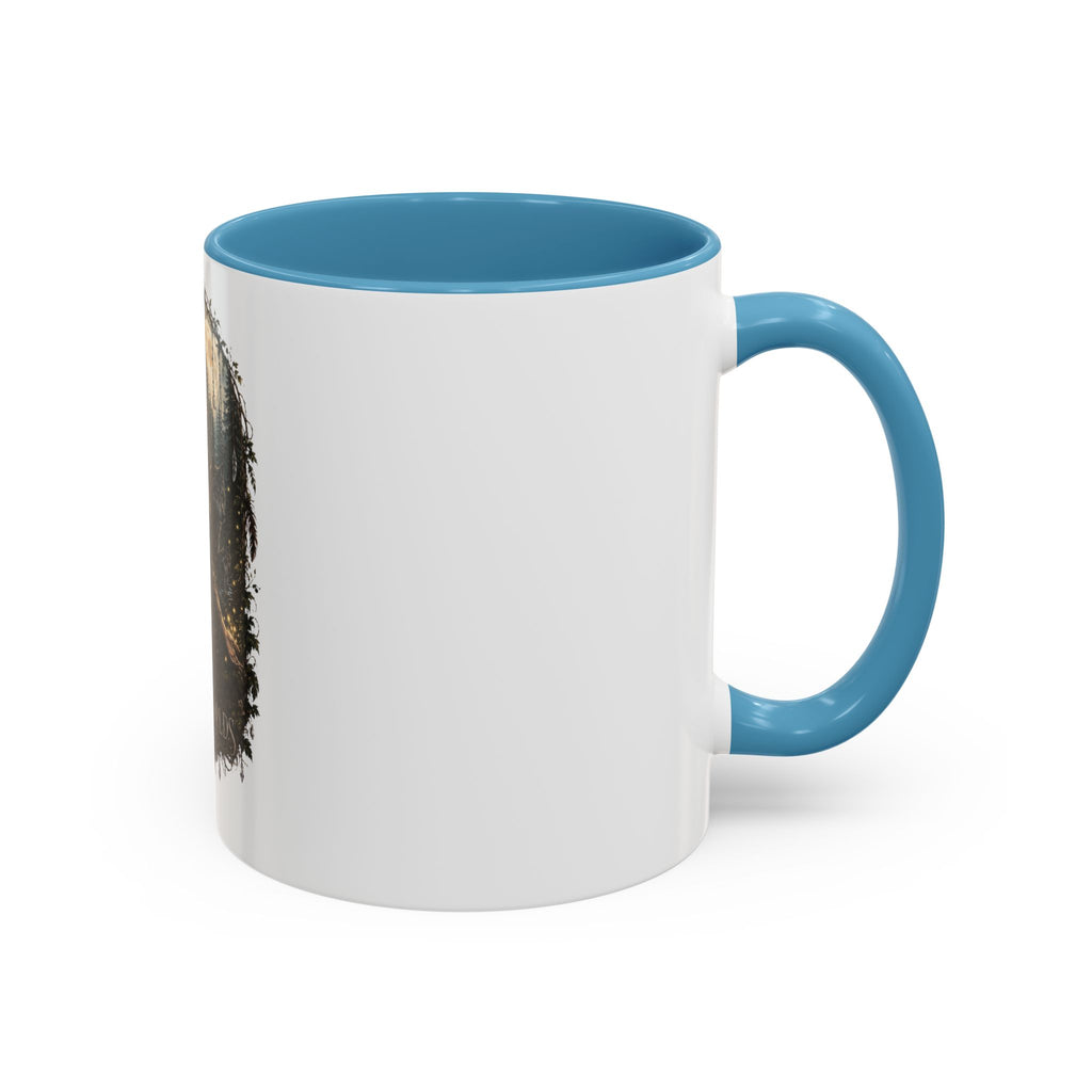 Between Worlds Accent Coffee Mug — Gothic Fantasy Witch Illustration (11/15oz)