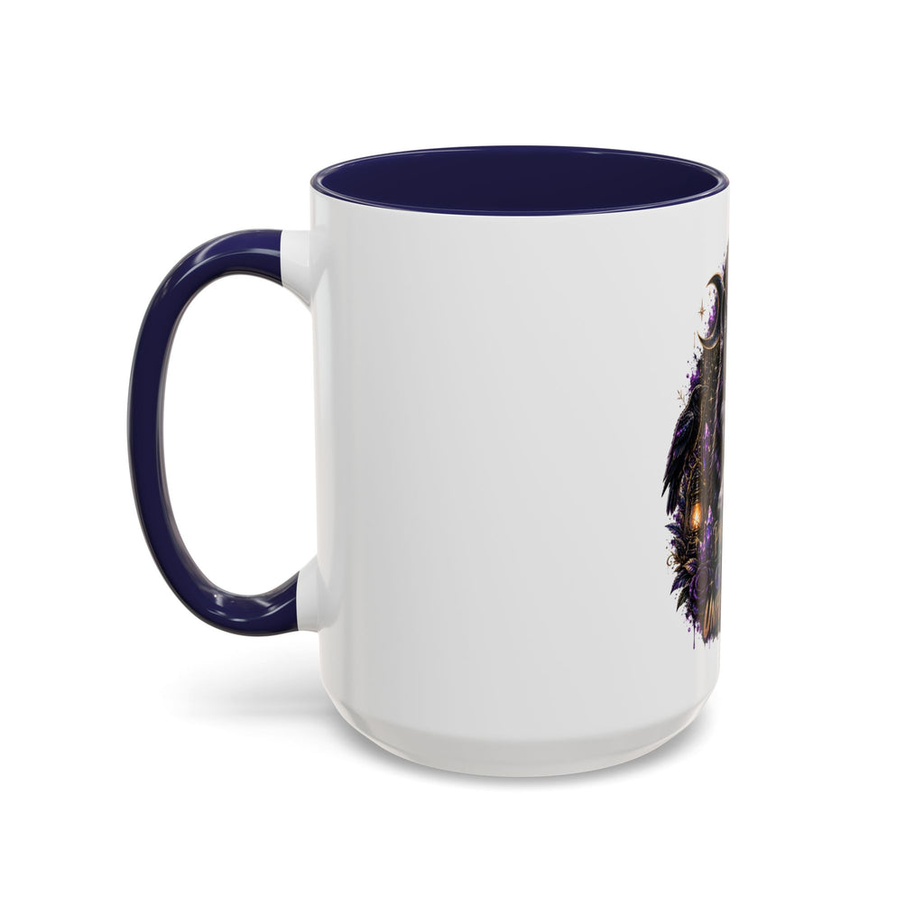 Protected, Guided & Unfuckwithable Wolf Coffee Mug — Spiritual Mystic Accent Mug (11/15oz)