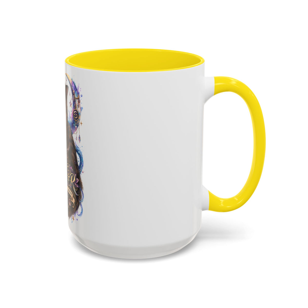 Cancer Zodiac Tortoiseshell Cat Accent Coffee Mug – Astrological Cat Lover Gift (11/15oz)