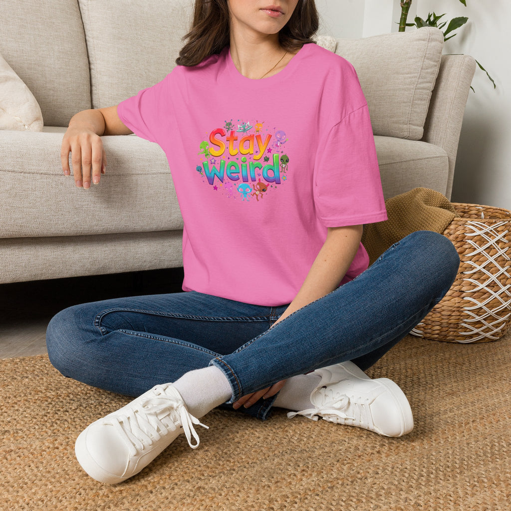 Stay Weird T-Shirt — Colorful Cute Alien Graphic Tee