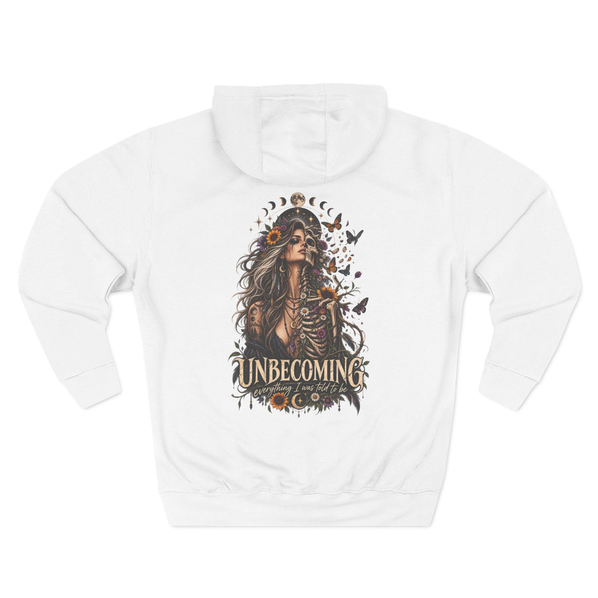 Unbecoming Skeleton floral Hoodie- Enpowerment hoodie