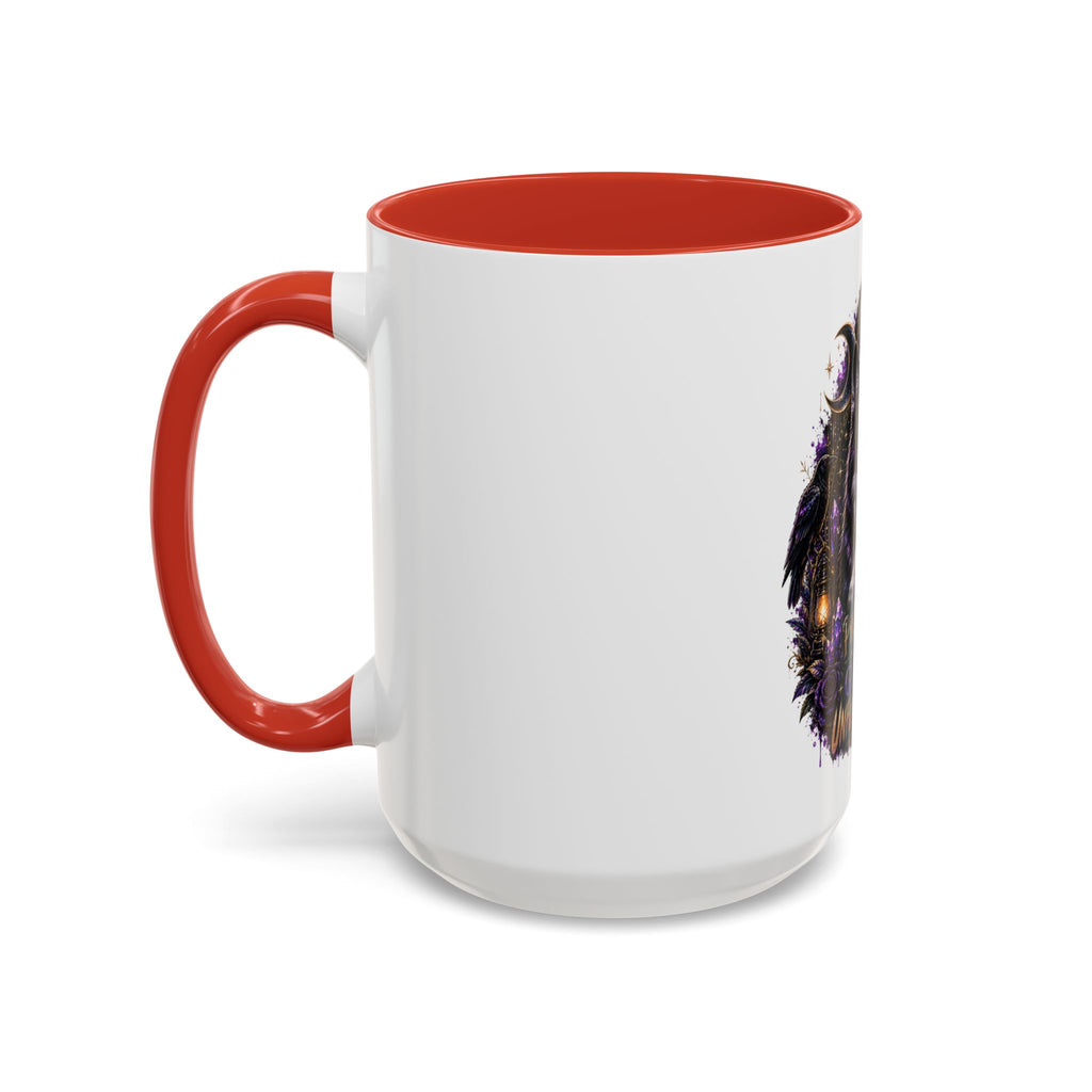 Protected, Guided & Unfuckwithable Wolf Coffee Mug — Spiritual Mystic Accent Mug (11/15oz)