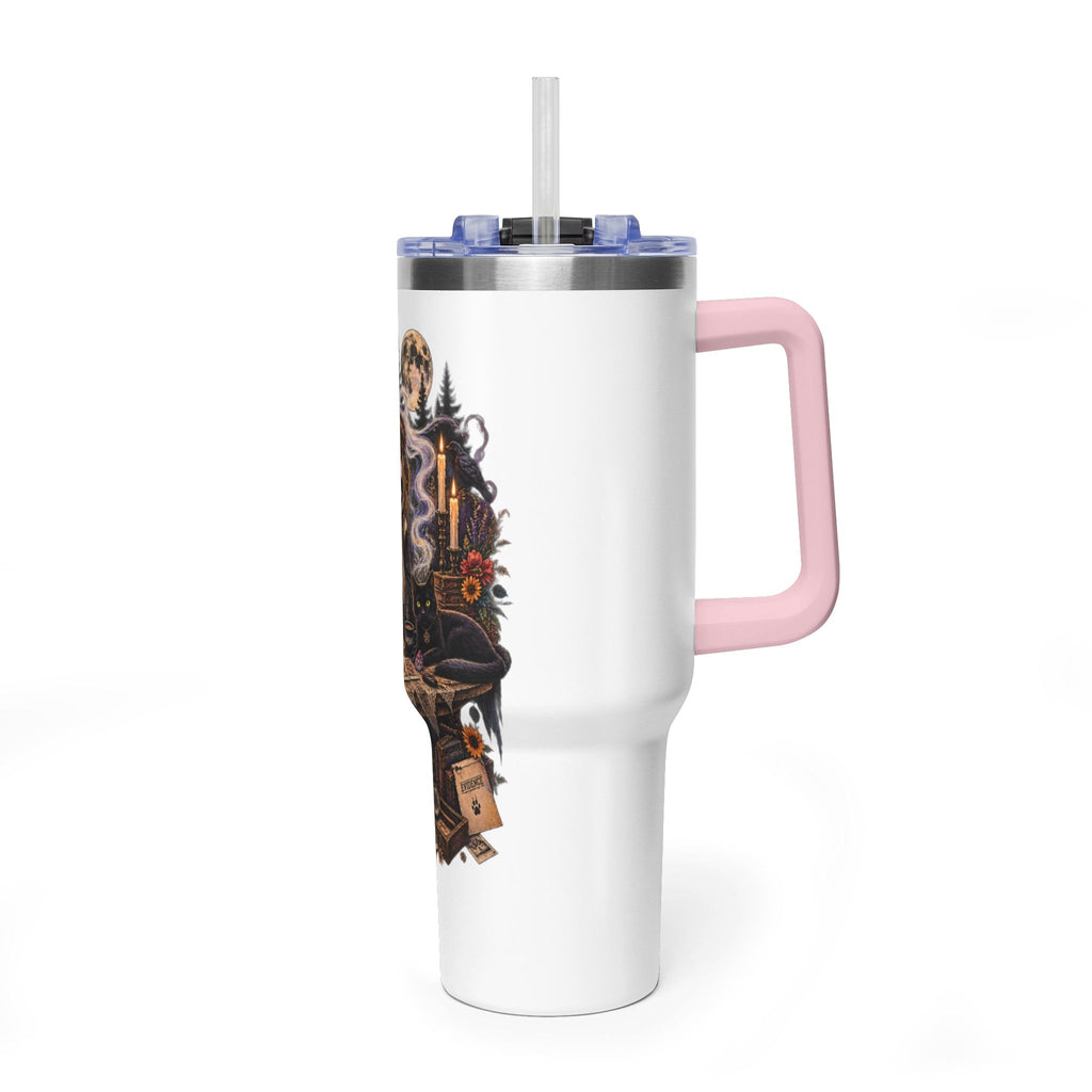 40oz Halloween Witch & Ghost Tumbler – Spooky Cottage Thermal Travel Mug