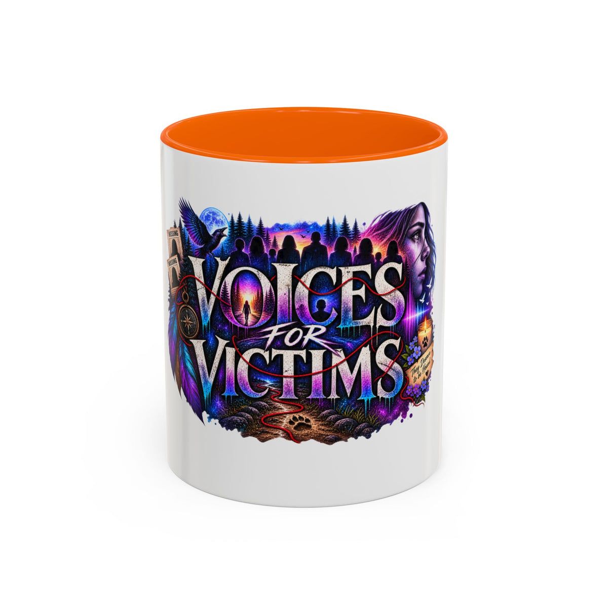 Voices for Victims Accent Coffee Mug – Advocacy & Support Ceramic Mug (11/15oz)