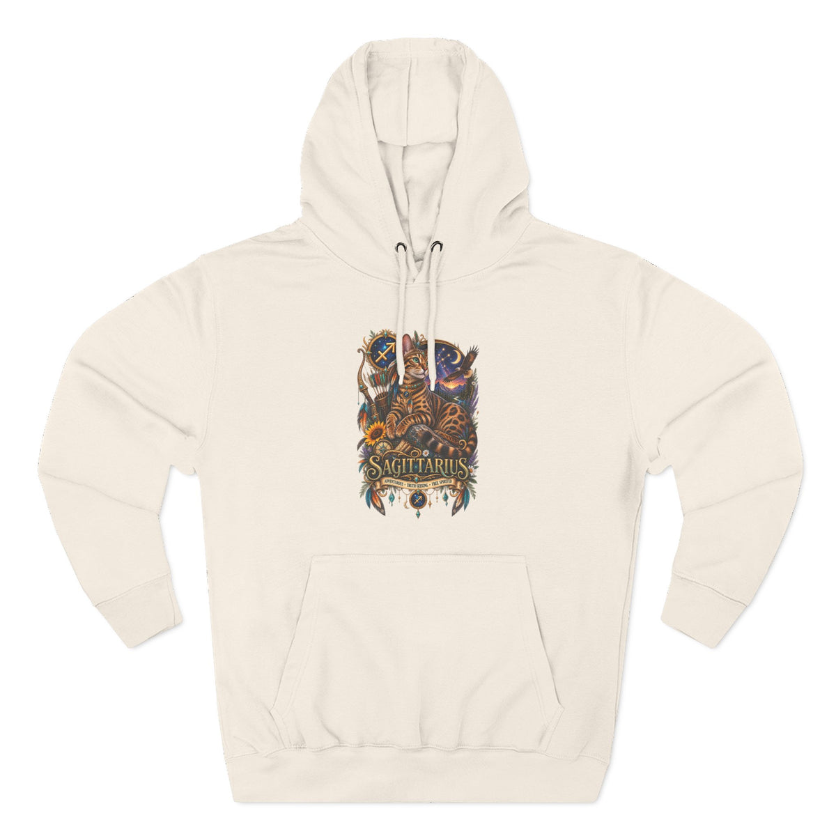 Sagittarius Bengal Zodiac Hoodie — Celestial Archer Constellation Graphic