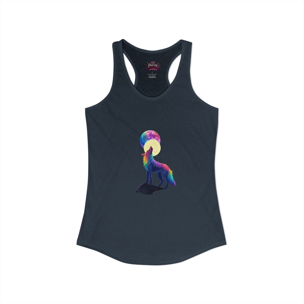 Rainbow Wolf Tank Top | Women's Racerback