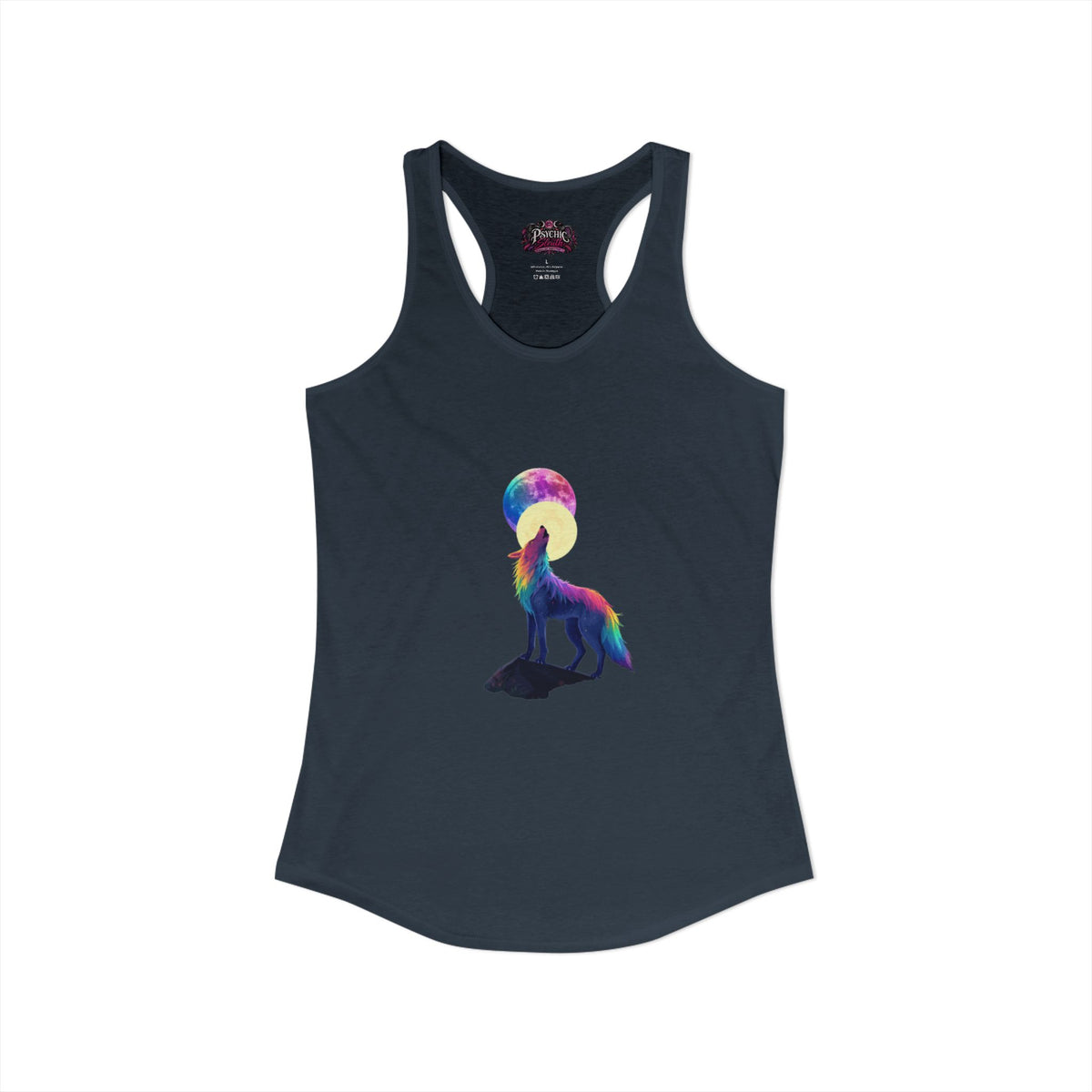 Rainbow Wolf Tank Top | Women's Racerback
