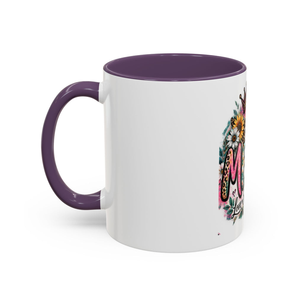 Mema Floral Accent Coffee Mug – 'Mema' Crown, Butterflies & Sunshine Design (11/15 oz)