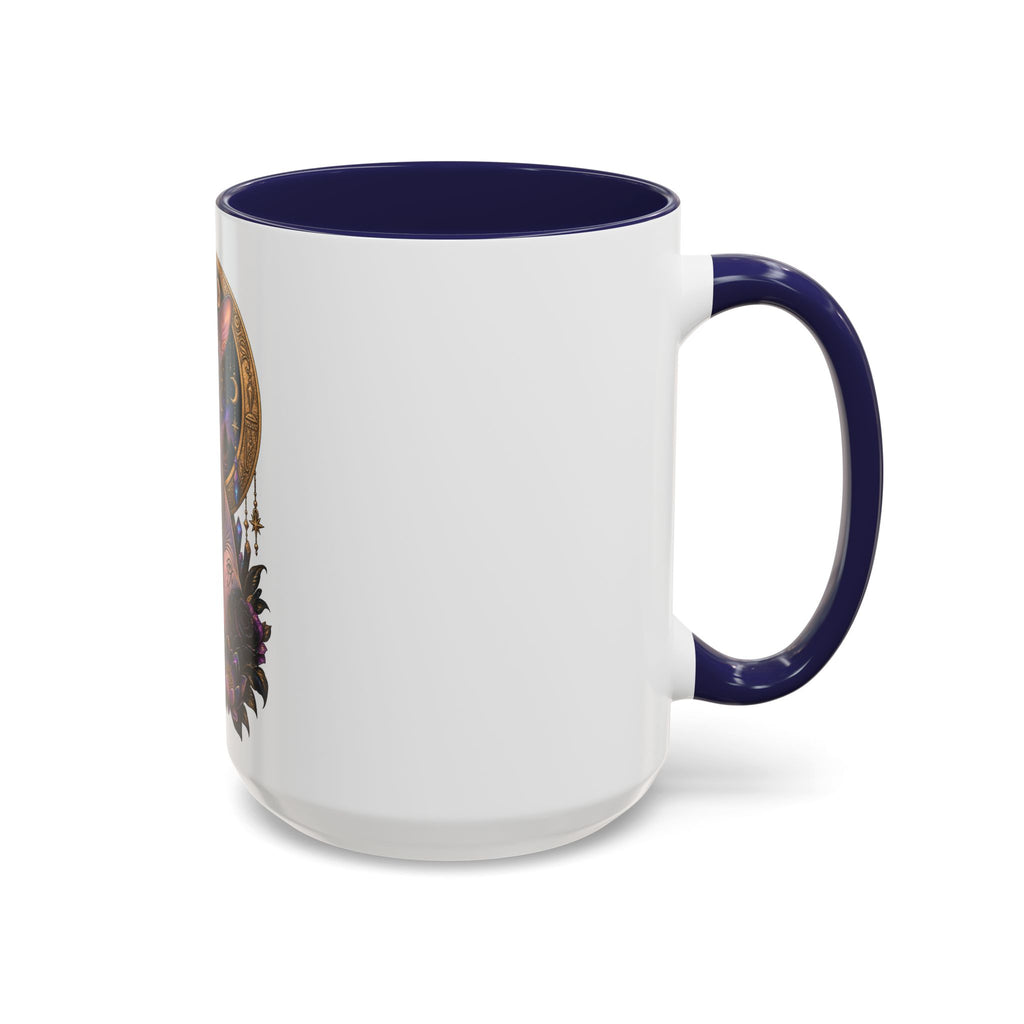Mystic Sphynx Cat Coffee Mug — Magical Moon & Floral Accent (11/15 oz)