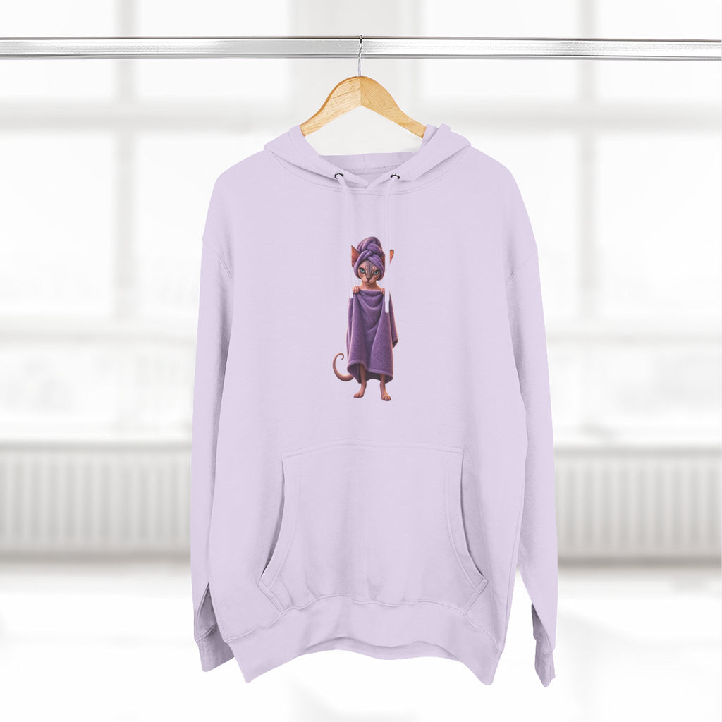 Funny Sphinx Cat fresh out of the shower hoodie
