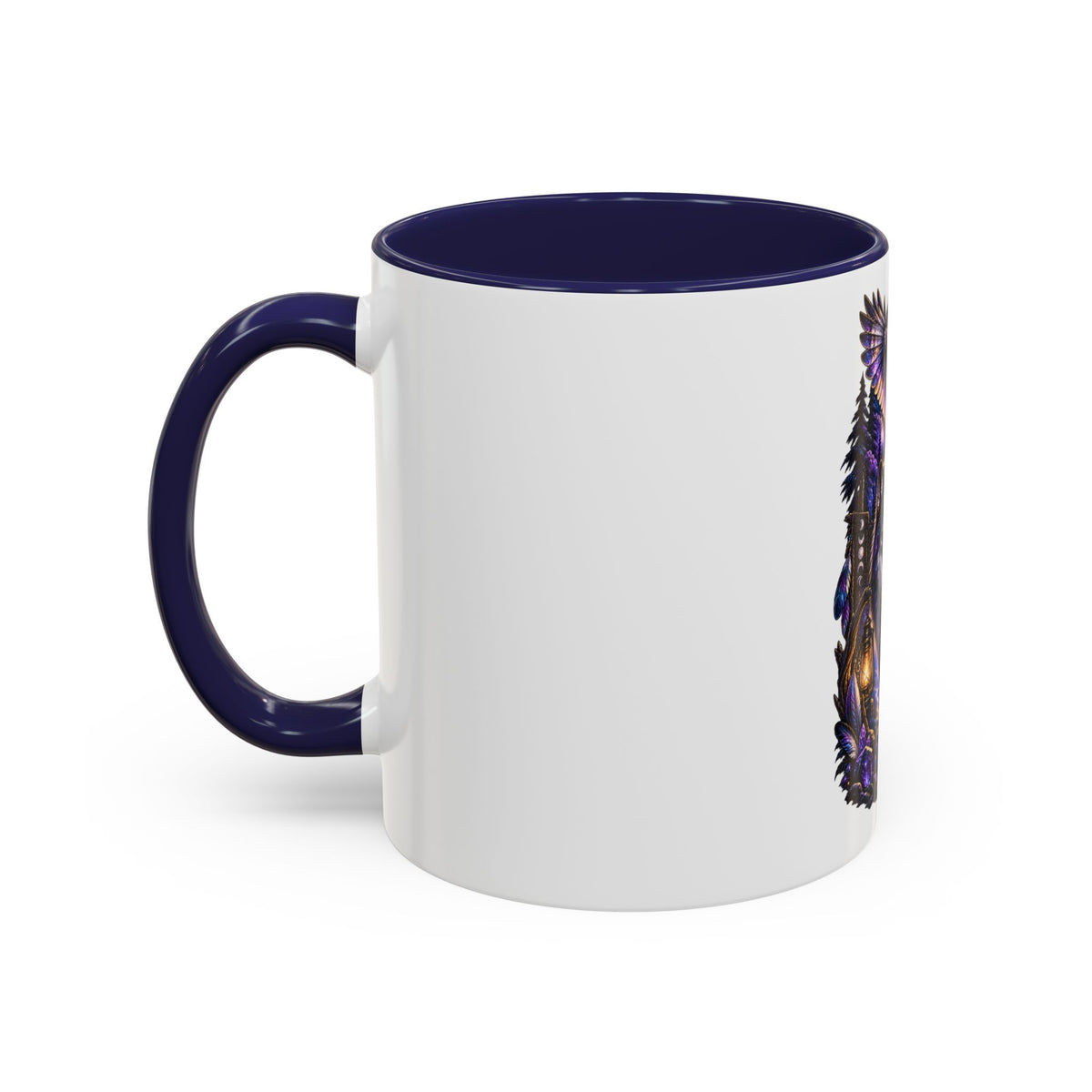 Guided by the Unseen Coffee Mug — Wolf & Owl Spirit Animal Accent Mug (11/15oz)