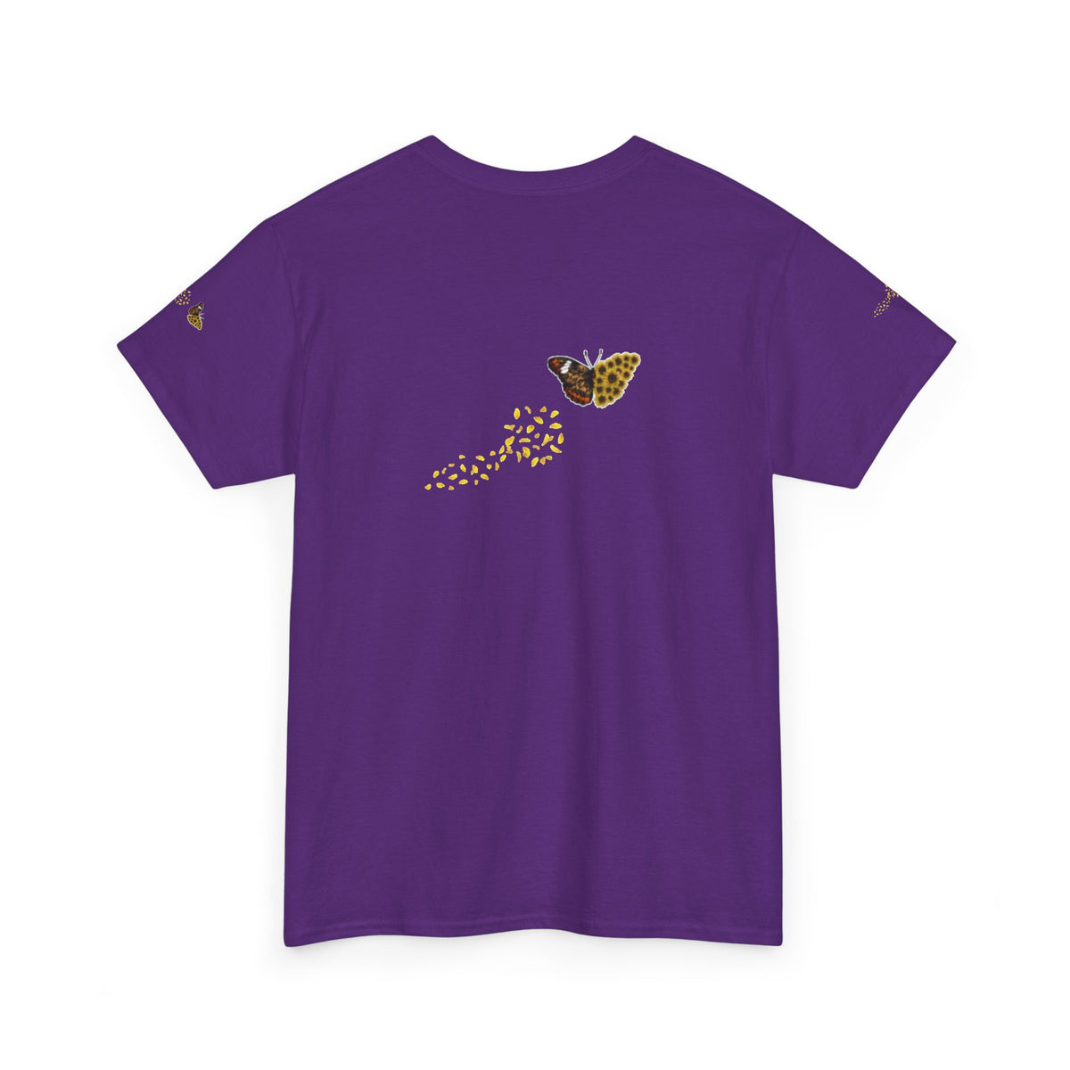 Sunflower Kitten Tee | Butterfly Accent, Floral Cat Shirt