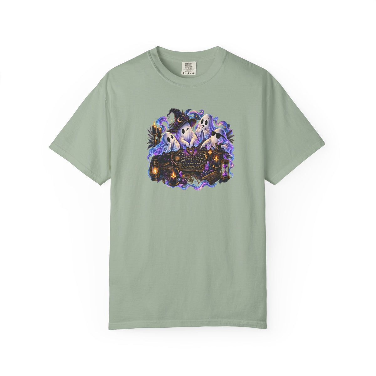 Halloween Ghost Crew T-Shirt — Spooky Night Pumpkin & Bats Graphic Tee