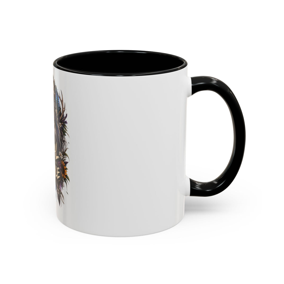 Feral Not Fragile Wolf Accent Coffee Mug (11oz & 15oz)