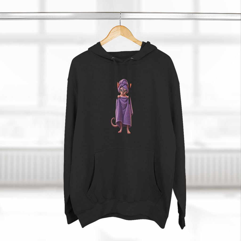 Funny Sphinx Cat fresh out of the shower hoodie