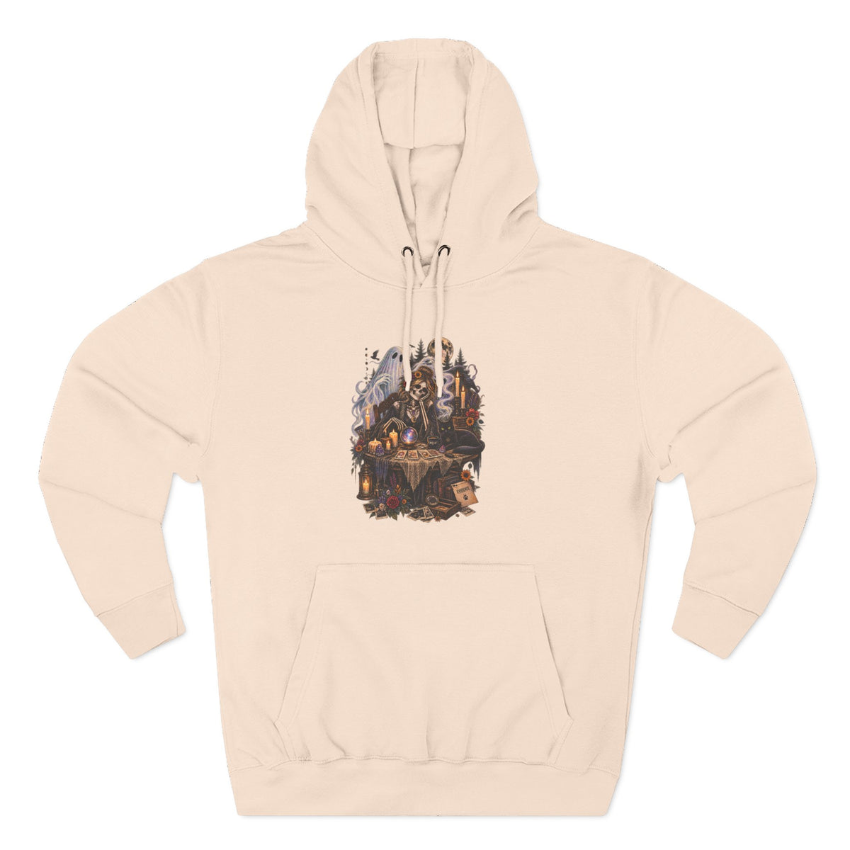Skeleton, Cat and Ghost Tarot Seance- Paranormal Tees